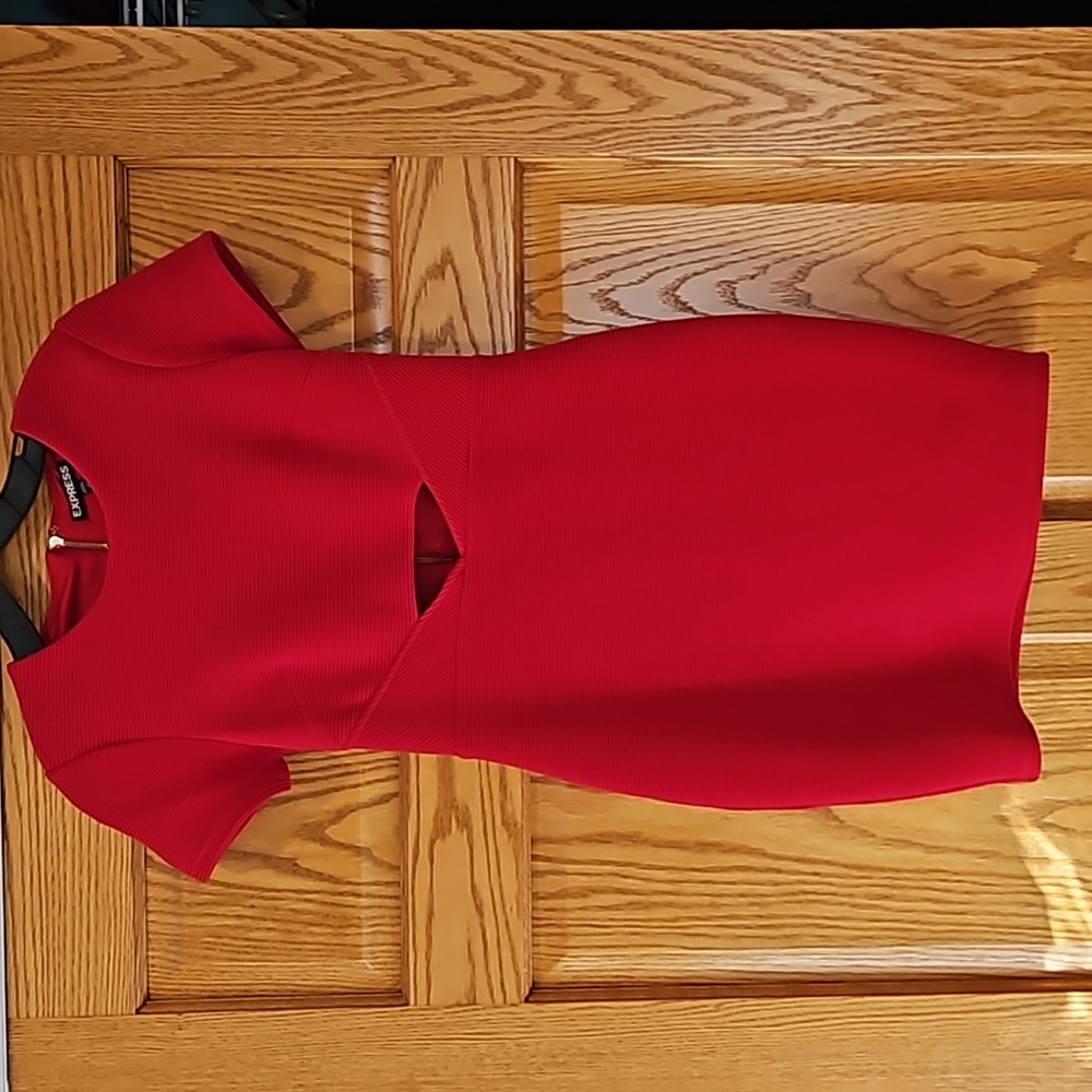 Express Mini Red Dress In Excellent Condition Size XS Fully Lined